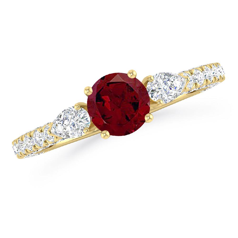 Yellow Gold - Garnet