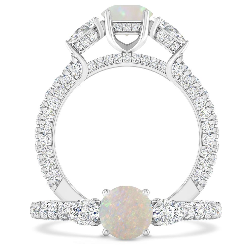 White Gold - Opal