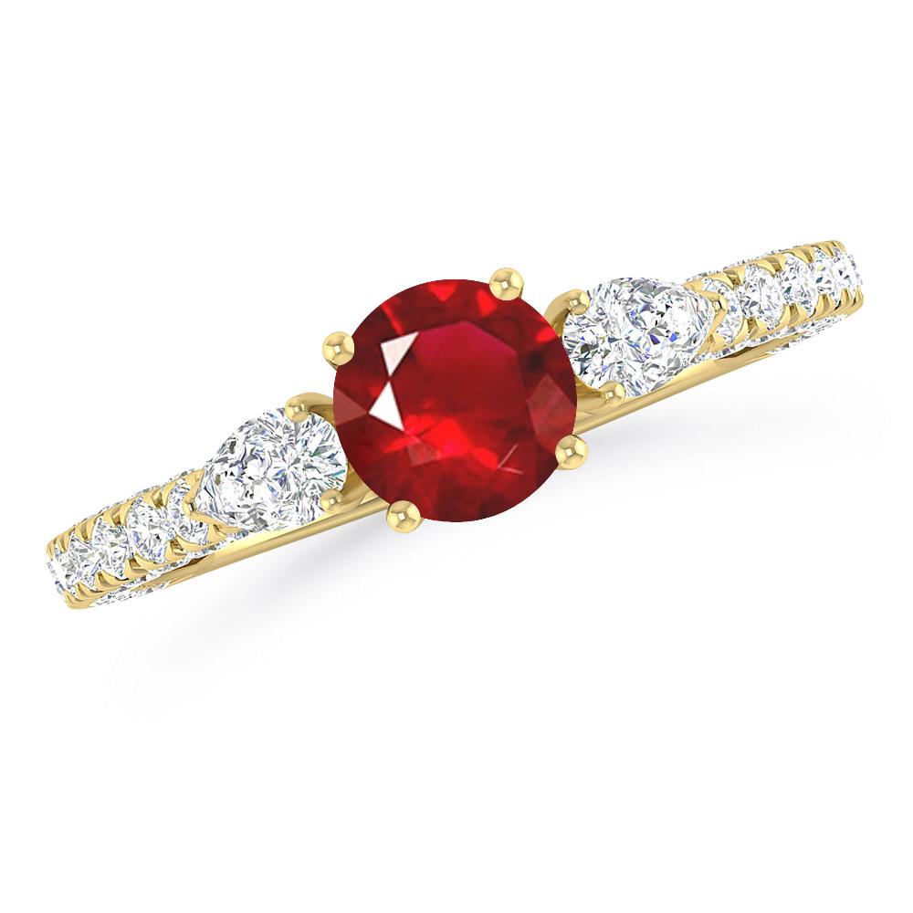 Yellow Gold - Ruby