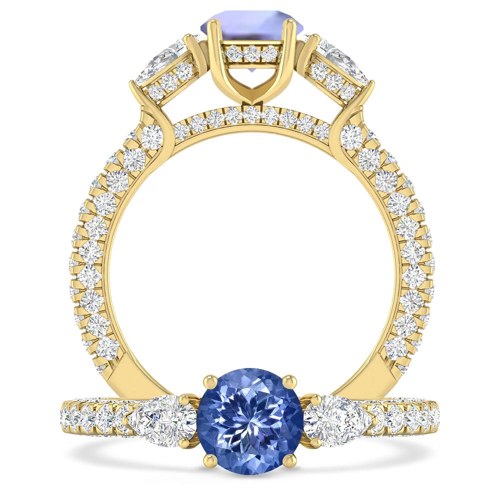 Yellow Gold - Tanzanite