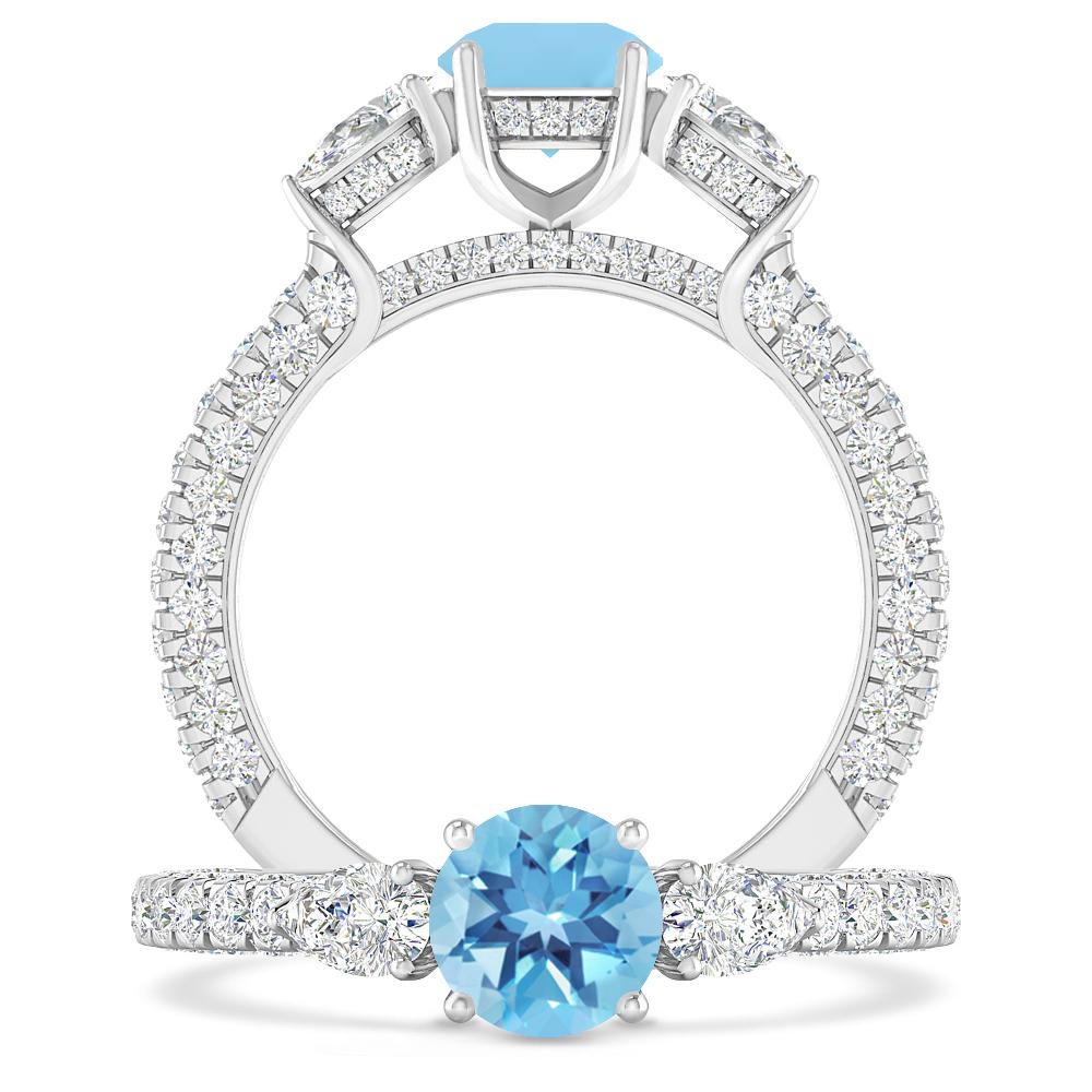 White Gold - Blue Topaz