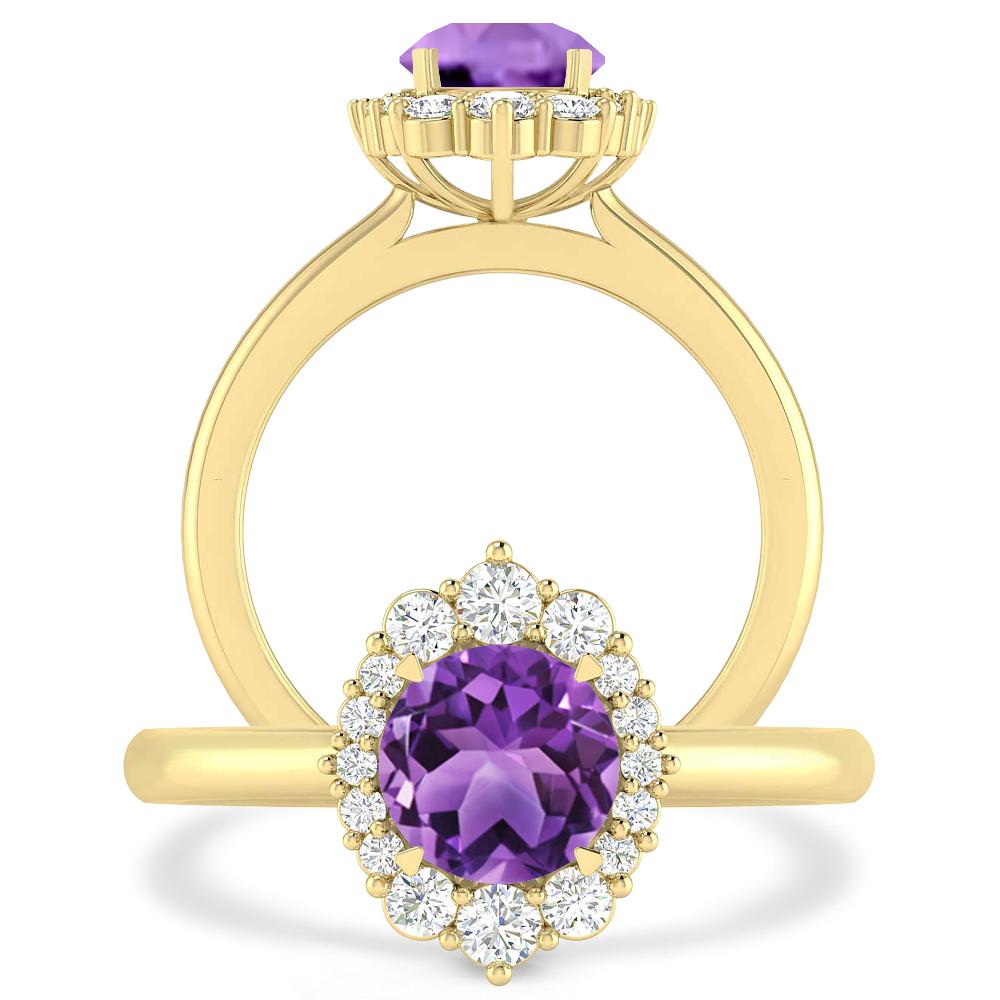 Yellow Gold - Amethyst