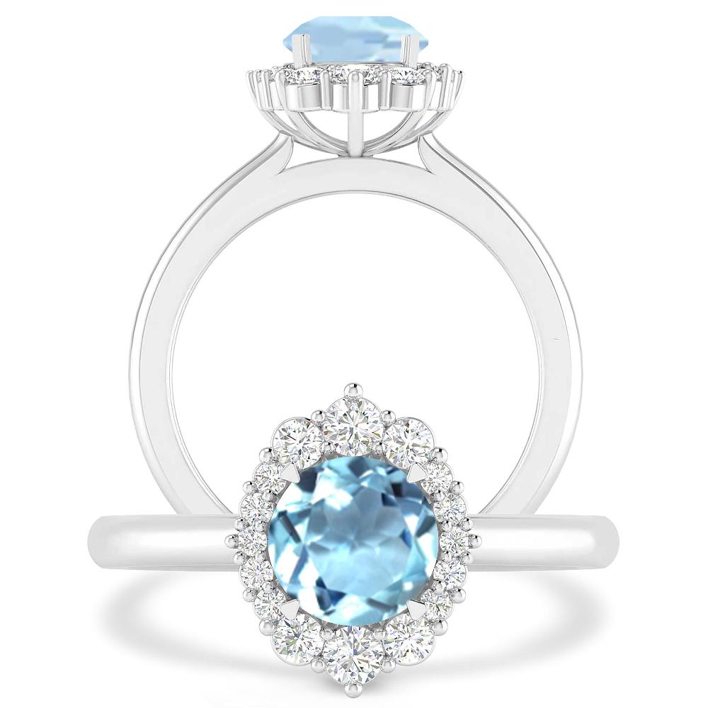 White Gold - Aquamarine