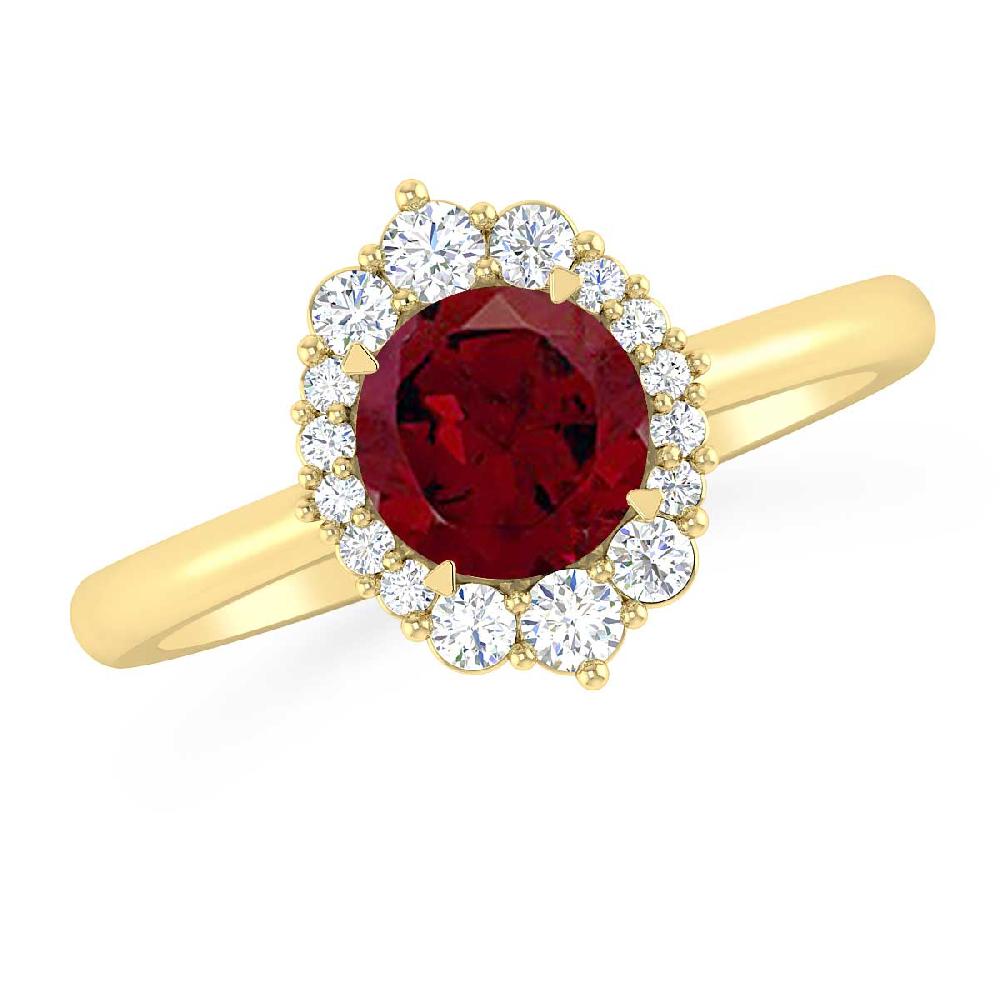 Yellow Gold - Garnet
