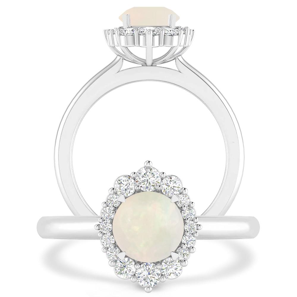 White Gold - Opal