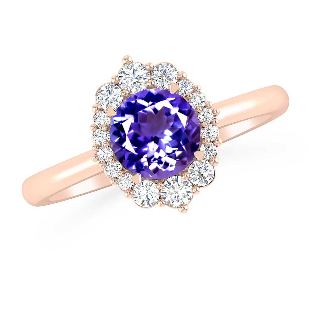 Rose Gold - Tanzanite