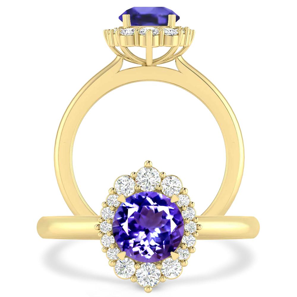 Yellow Gold - Tanzanite