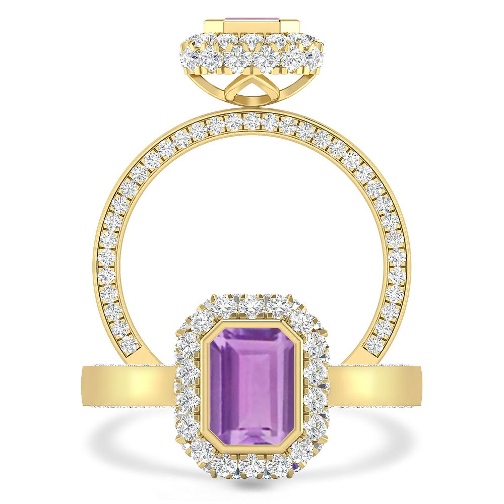 Yellow Gold - Amethyst