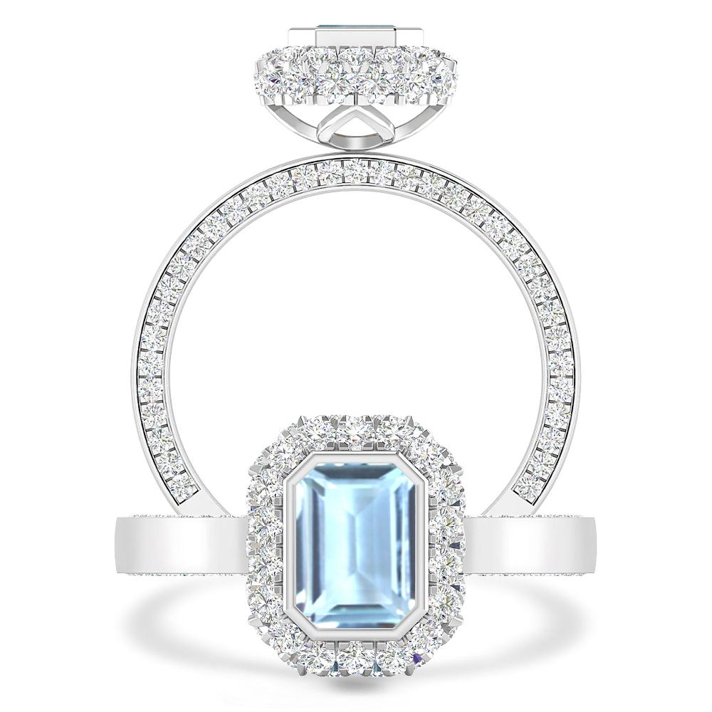 White Gold - Aquamarine