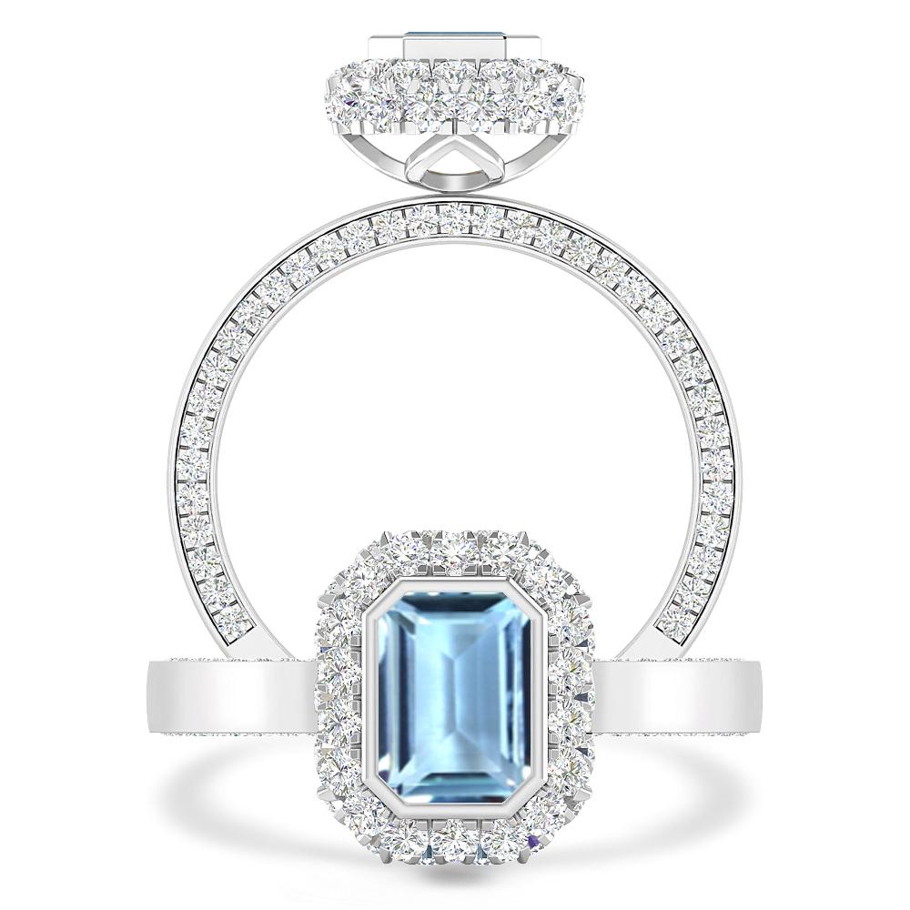 White Gold - Aquamarine