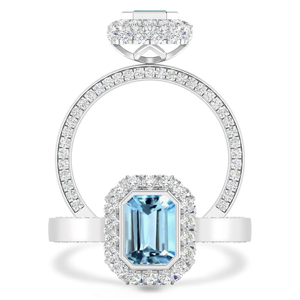 White Gold - Aquamarine