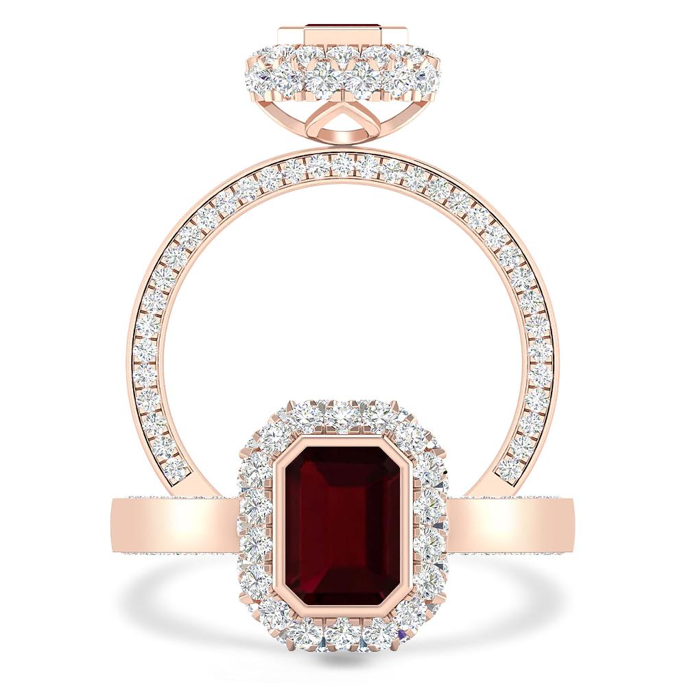 Rose Gold - Garnet