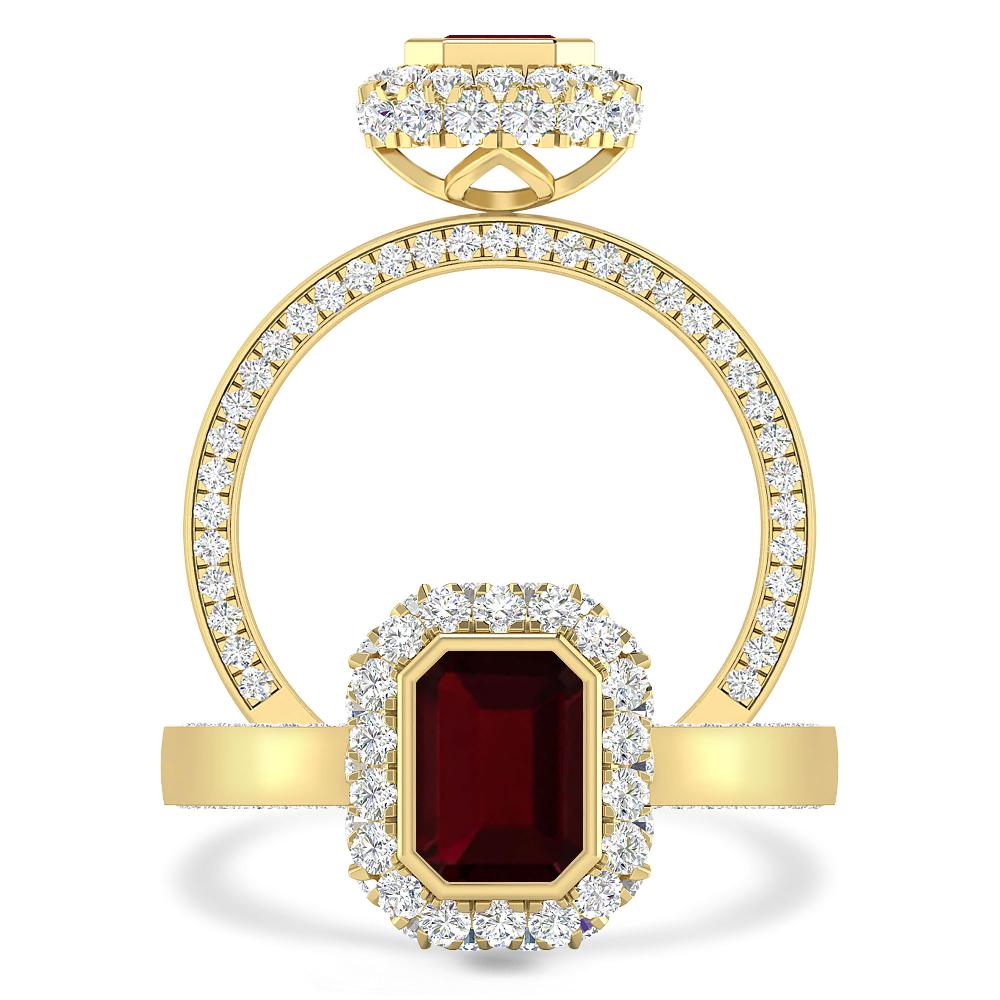 Yellow Gold - Garnet