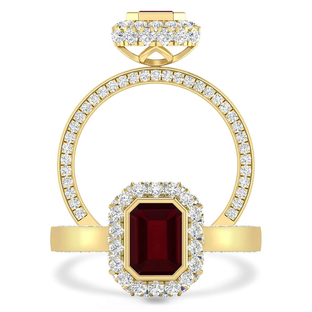 Yellow Gold - Garnet