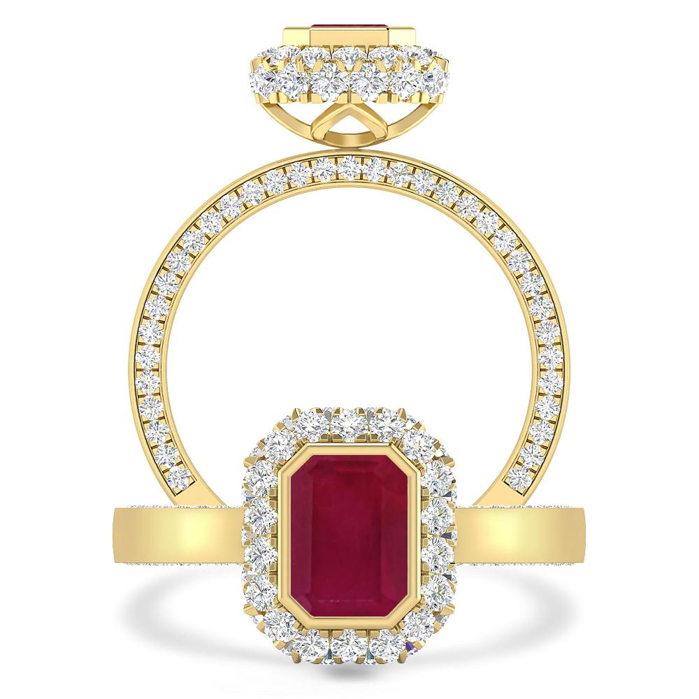 Yellow Gold - Ruby