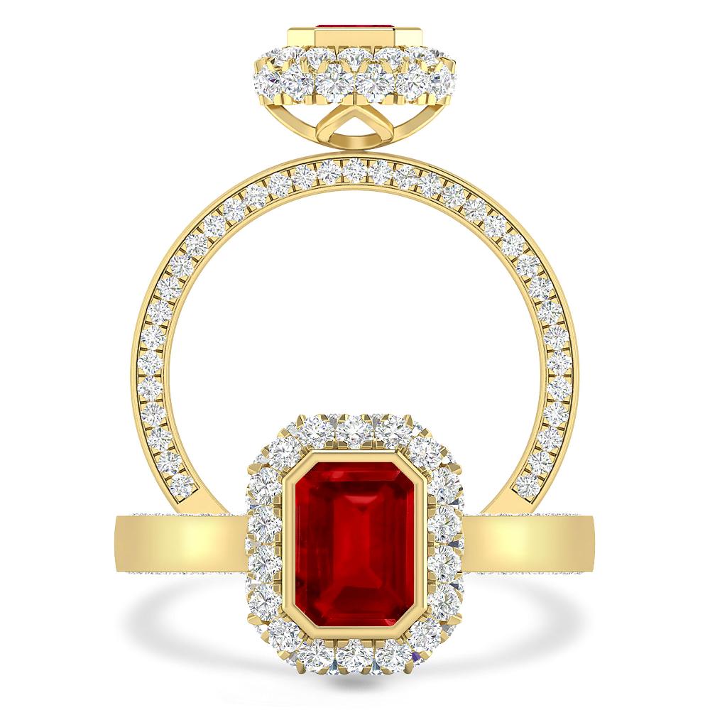 Yellow Gold - Ruby