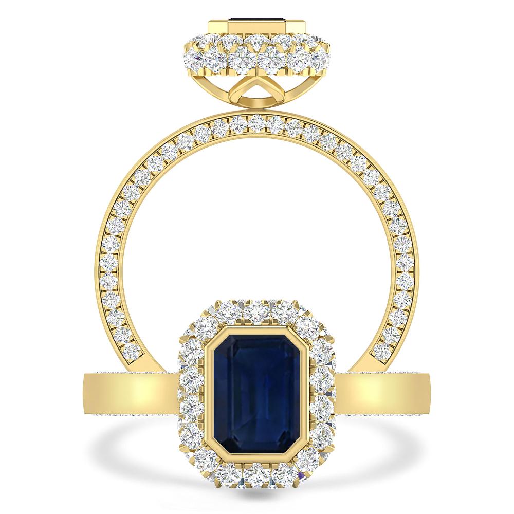 Yellow Gold - Sapphire