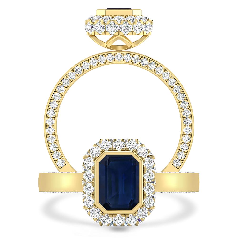 Yellow Gold - Sapphire