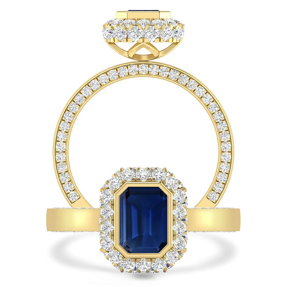 Yellow Gold - Sapphire