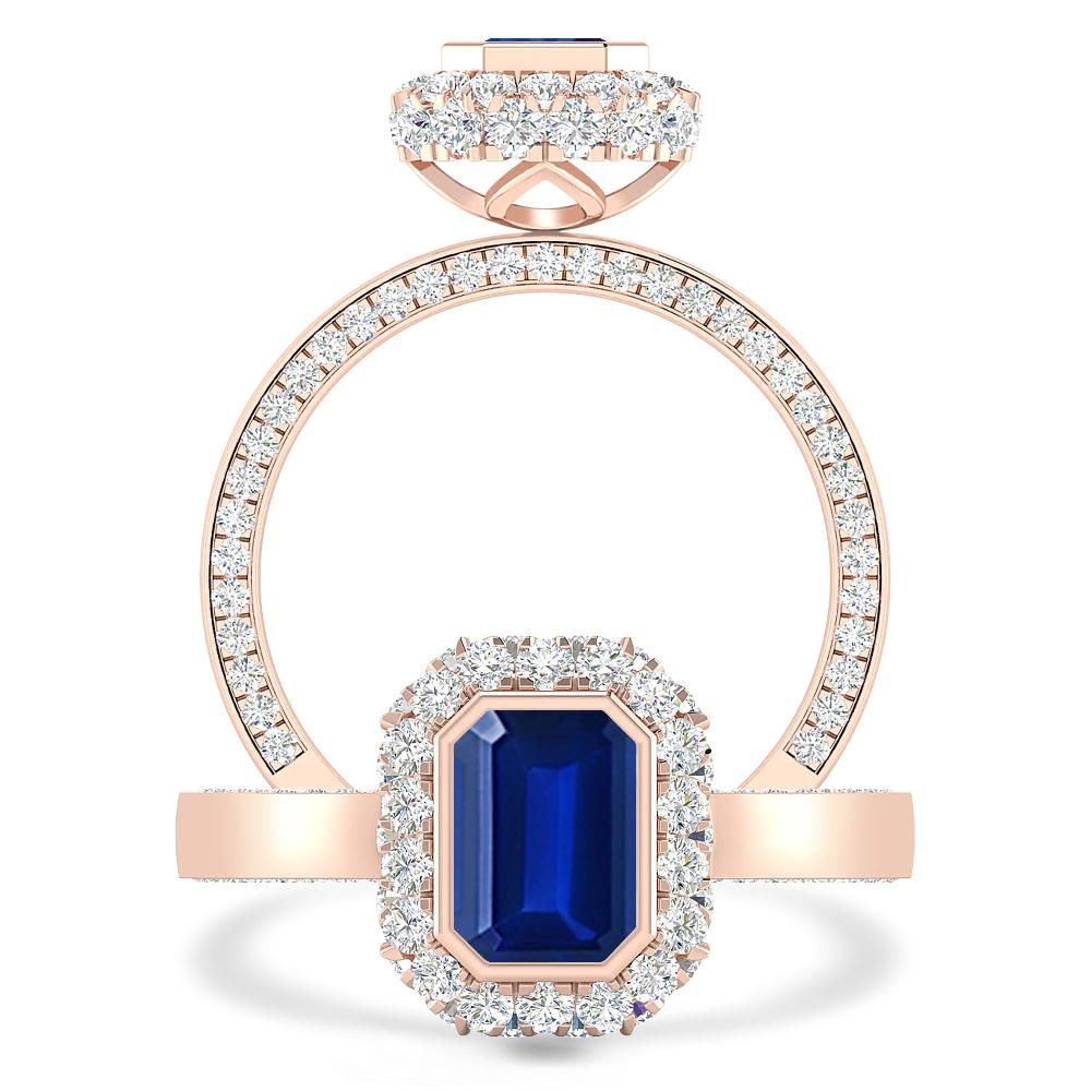 Rose Gold - Sapphire