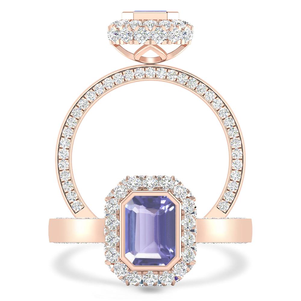 Rose Gold - Tanzanite