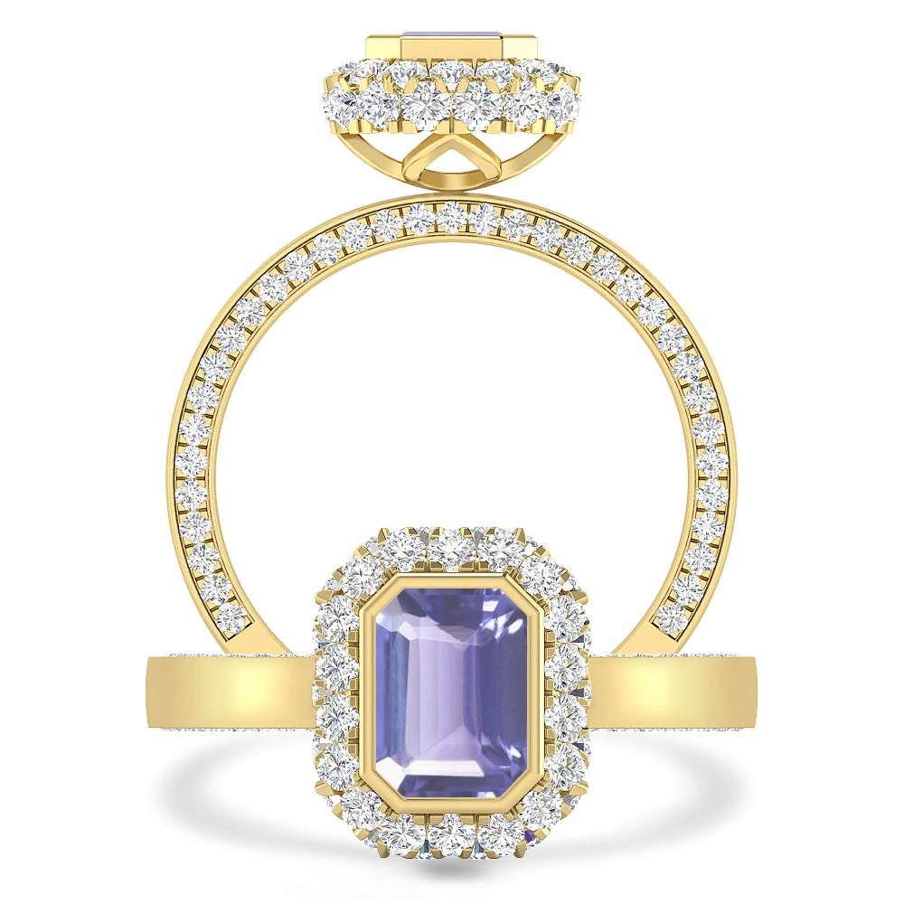 Yellow Gold - Tanzanite