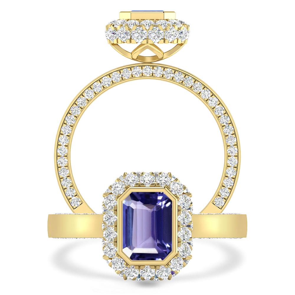 Yellow Gold - Tanzanite