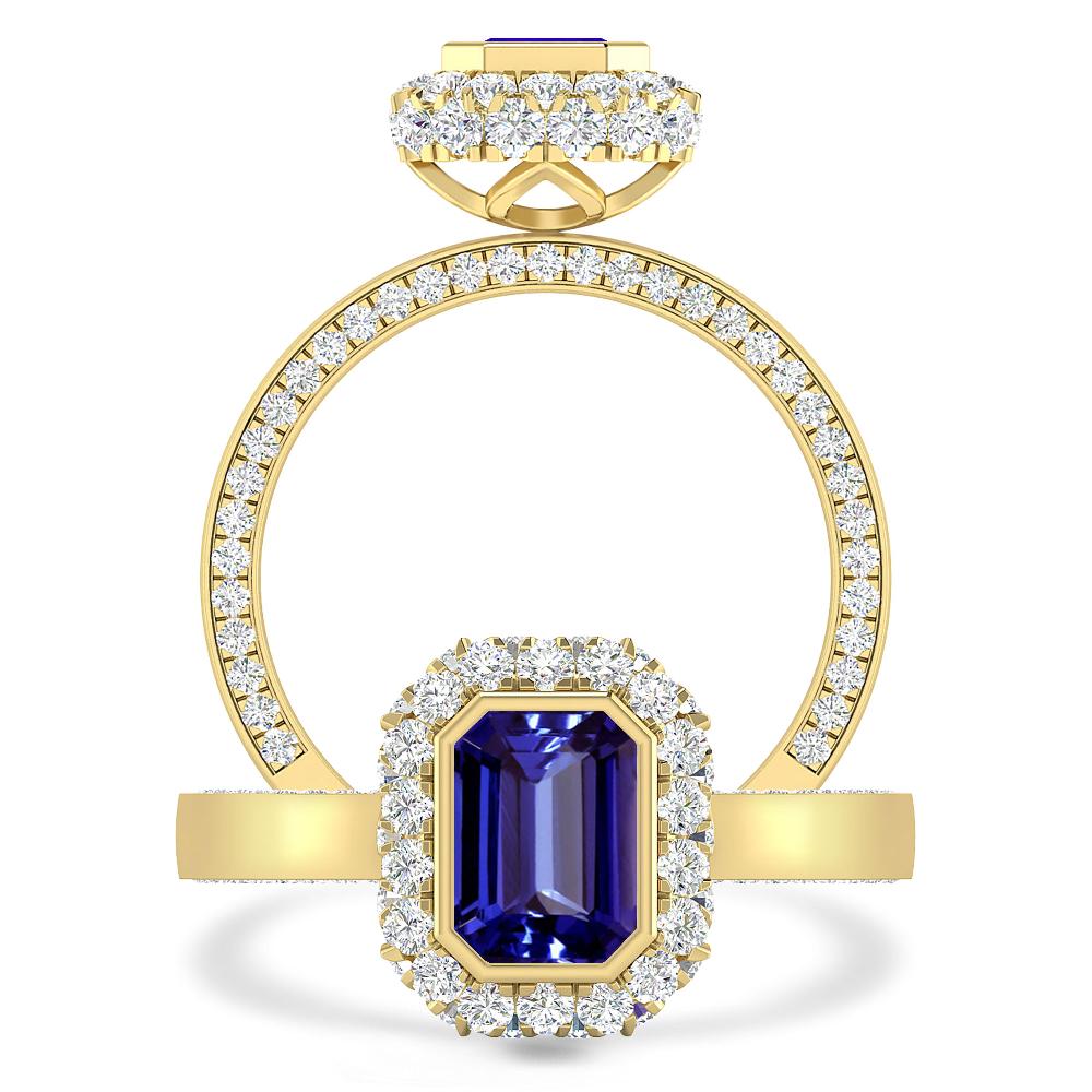 Yellow Gold - Tanzanite