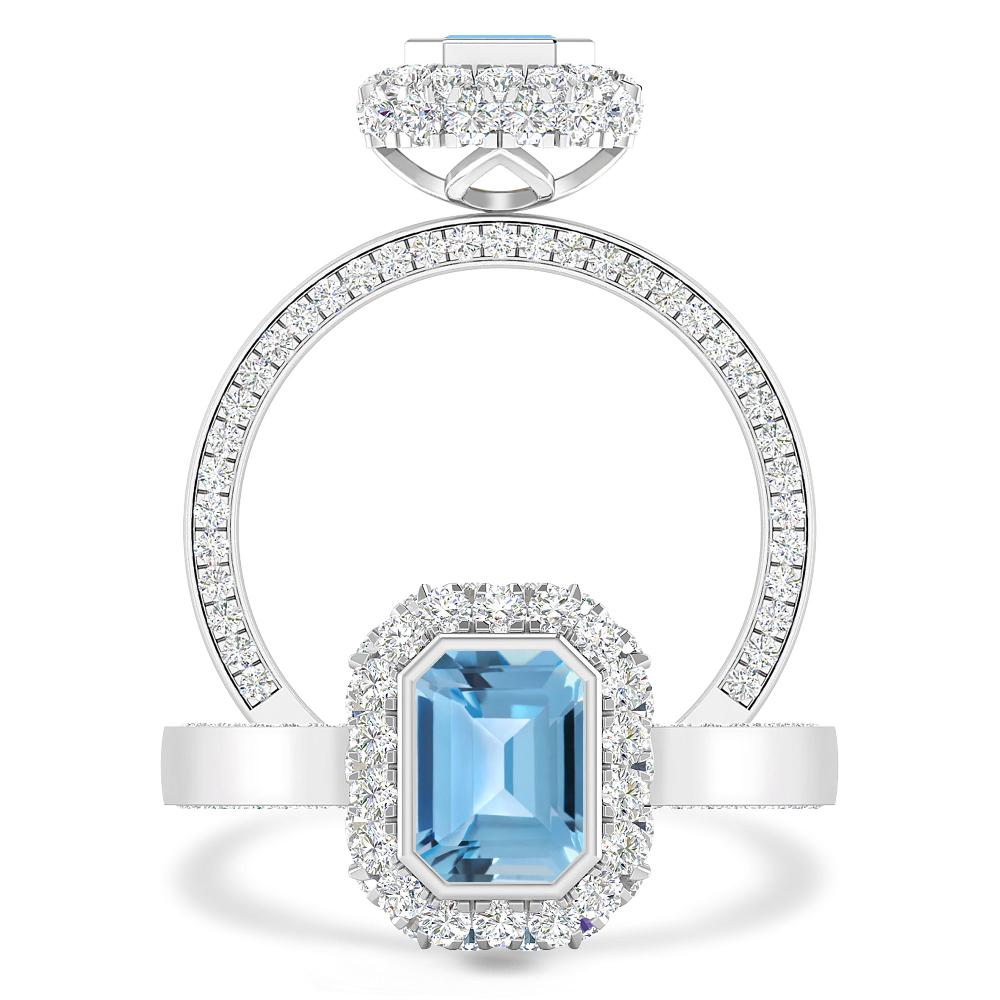 White Gold - Blue Topaz