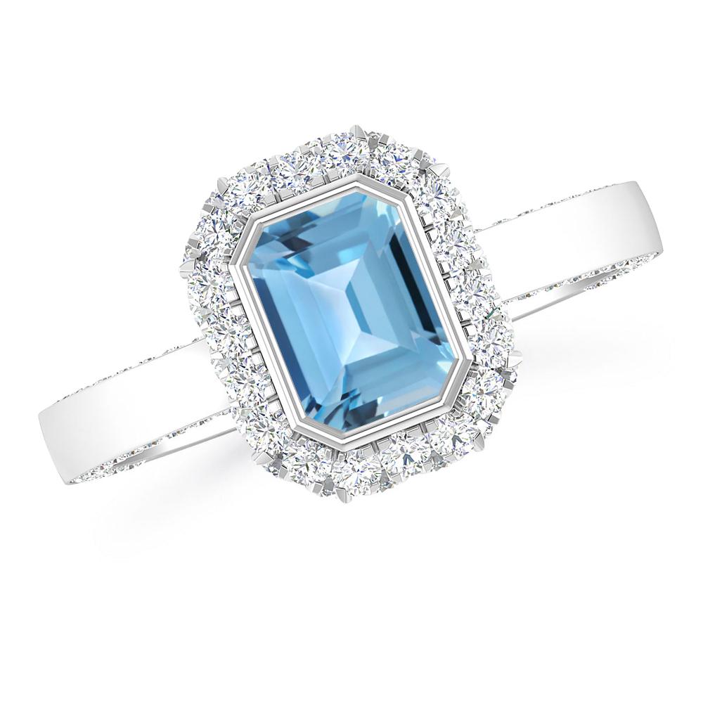 White Gold - Blue Topaz