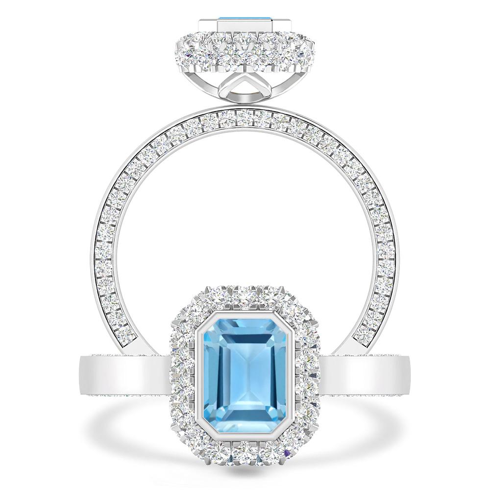 White Gold - Blue Topaz