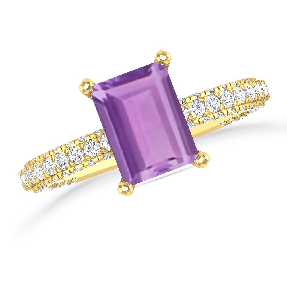 Yellow Gold - Amethyst