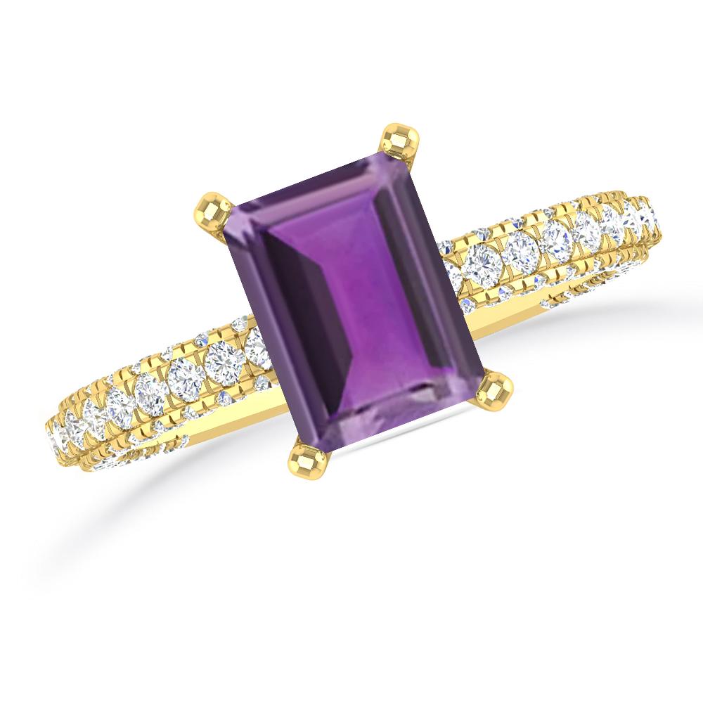 Yellow Gold - Amethyst