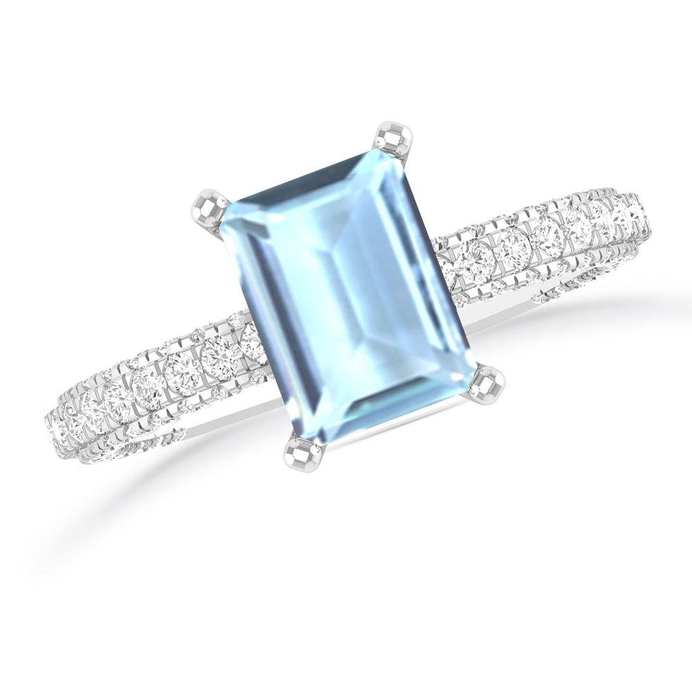 White Gold - Aquamarine