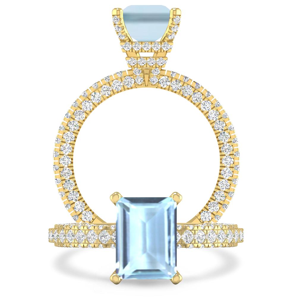 Yellow Gold - Aquamarine