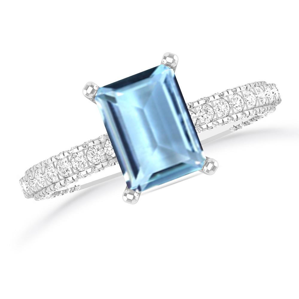 White Gold - Aquamarine