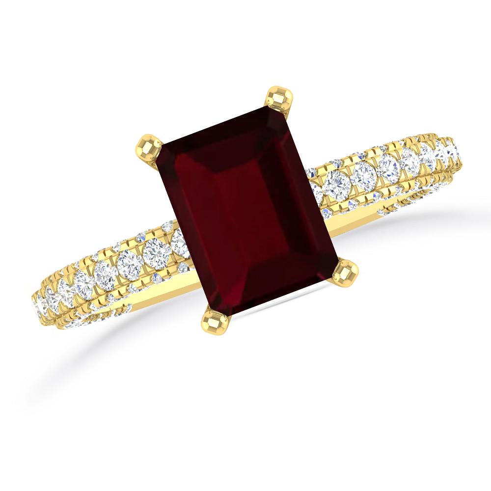 Yellow Gold - Garnet