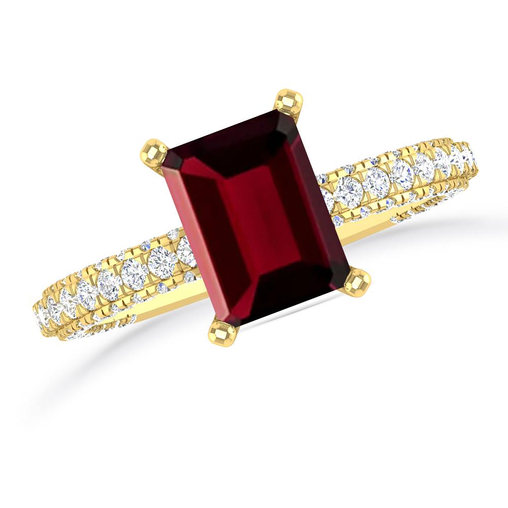 Yellow Gold - Garnet