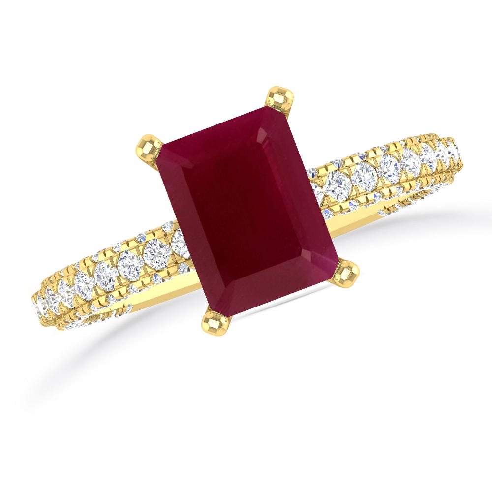 Yellow Gold - Ruby