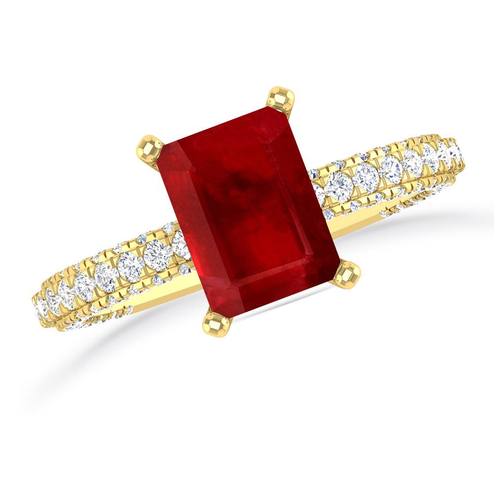 Yellow Gold - Ruby