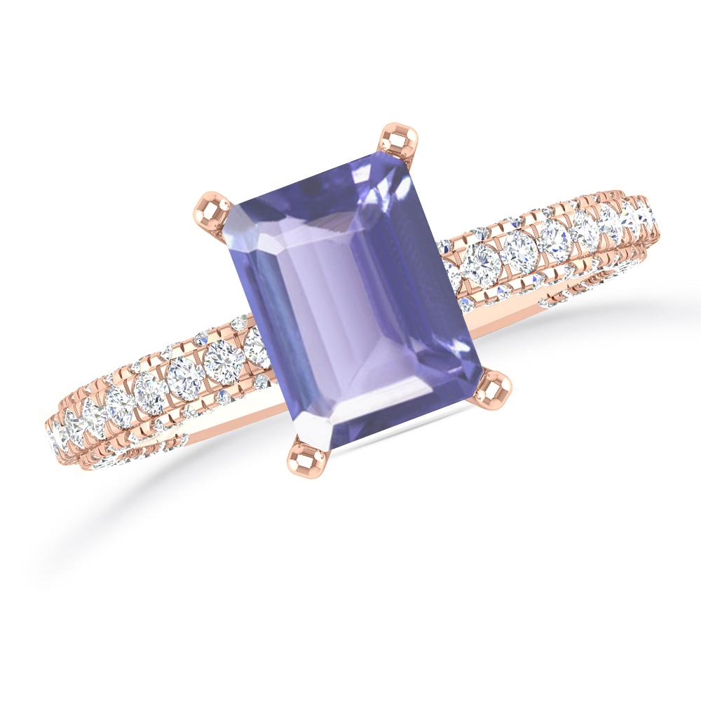 Rose Gold - Tanzanite