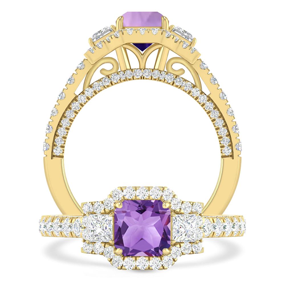 Yellow Gold - Amethyst