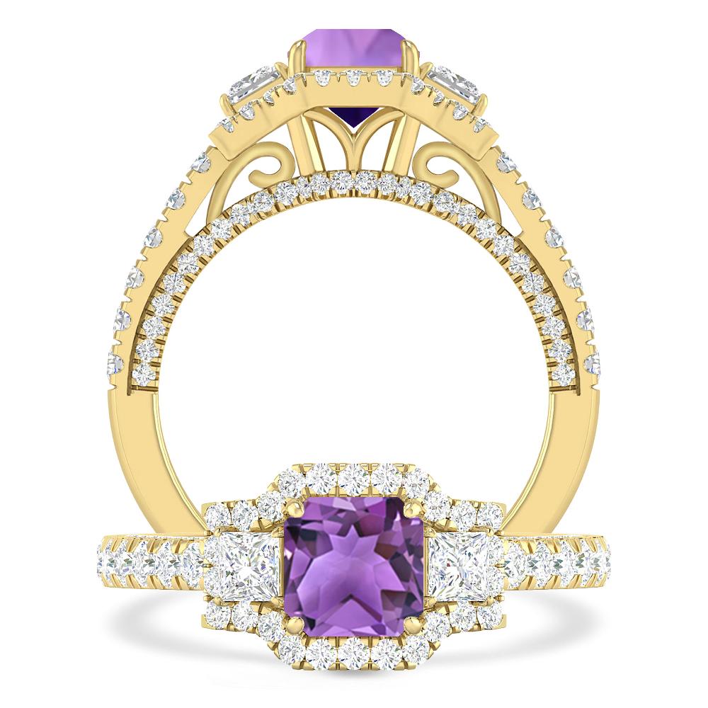 Yellow Gold - Amethyst