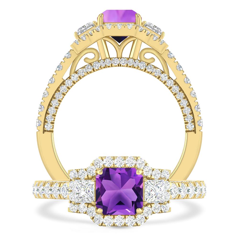 Yellow Gold - Amethyst