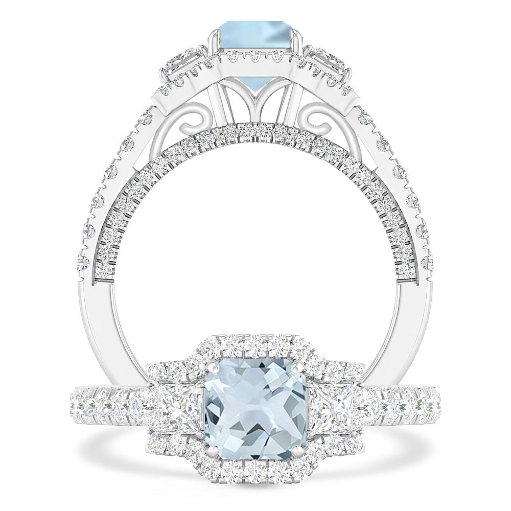 White Gold - Aquamarine
