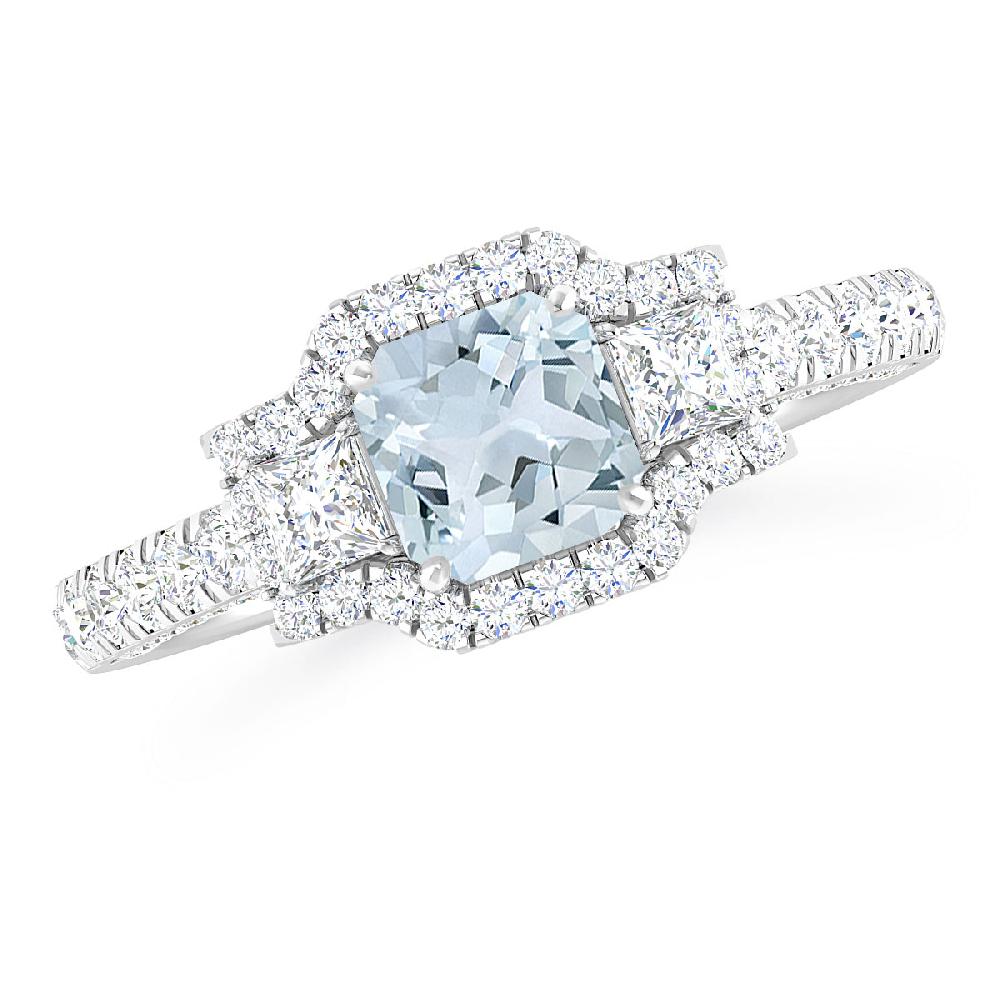 White Gold - Aquamarine