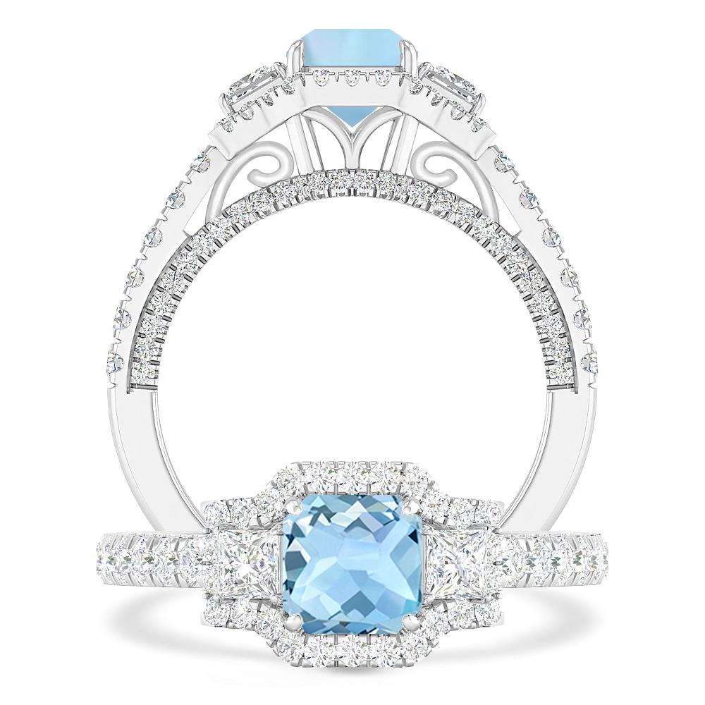 White Gold - Aquamarine
