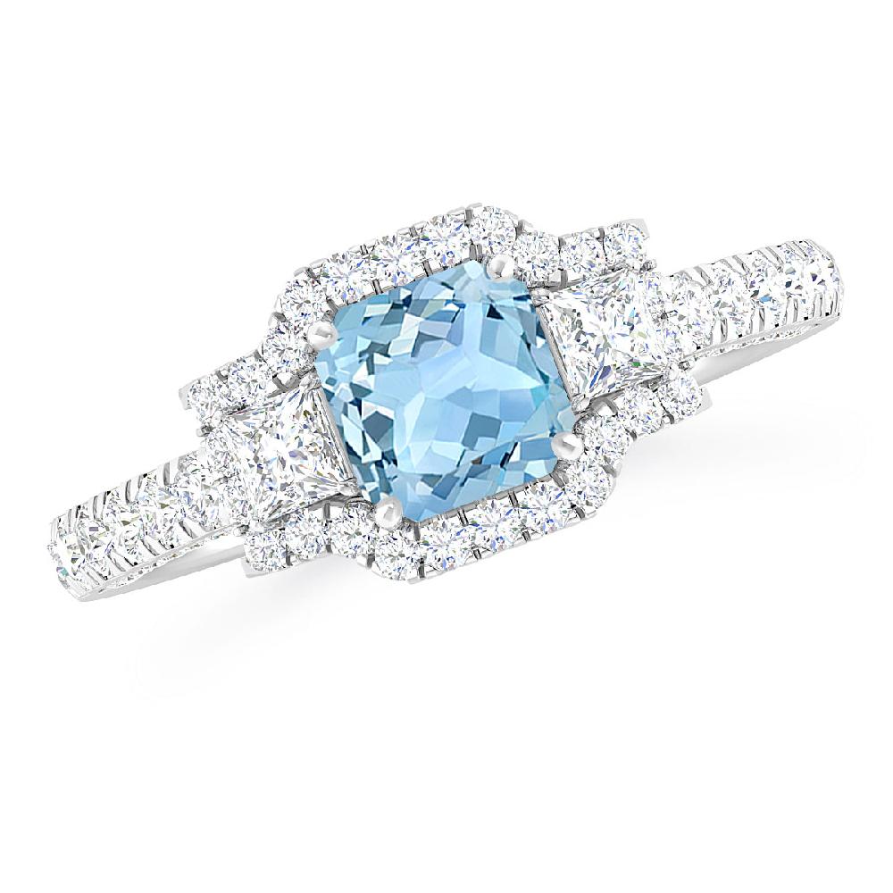 White Gold - Aquamarine