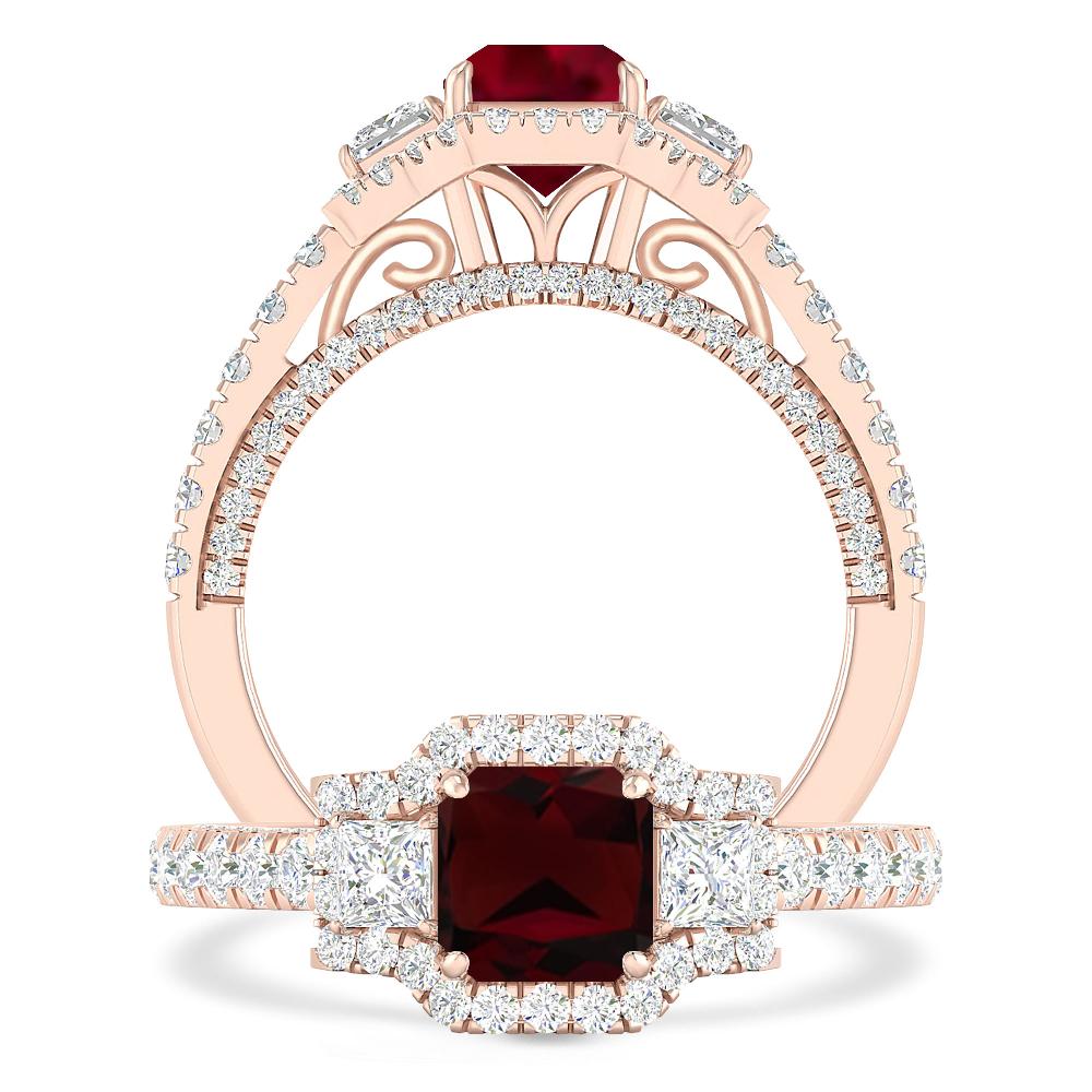 Rose Gold - Garnet