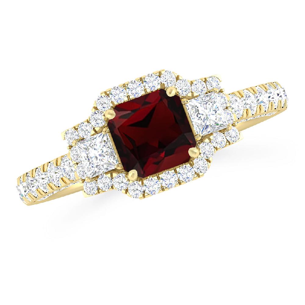 Yellow Gold - Garnet